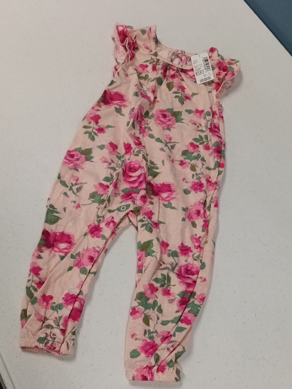 Pink Floral Baby One-Piece Romper Bundles By Baby Place